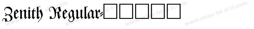 Zenith Regular字体转换